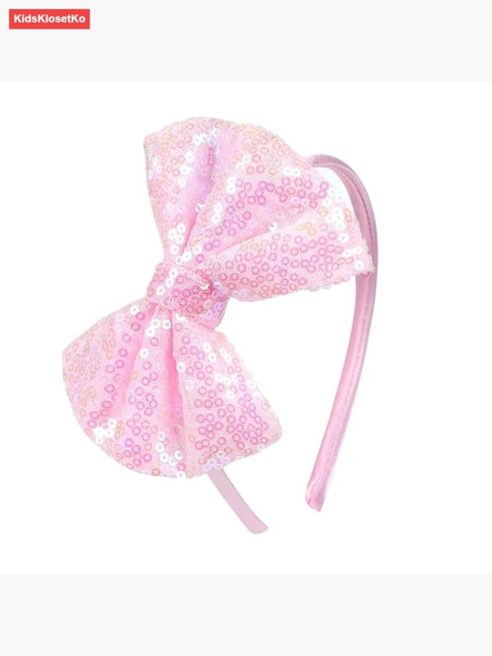 Sparkly Sequin Bow Tie Headband for Girls Women Hair Accessory